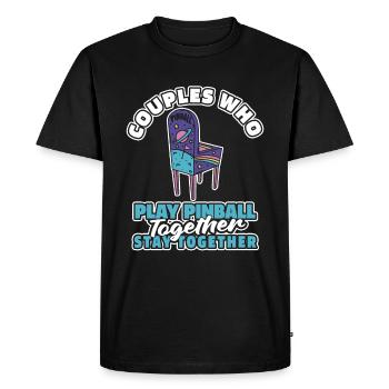 Paire de flippers - T-shirt Premium bio Homme - noir - Devant - Nico (187cm)