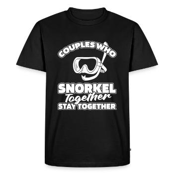 Snorkeling Couple - Men's Premium Organic T-Shirt - black - Front - Nico (187cm)