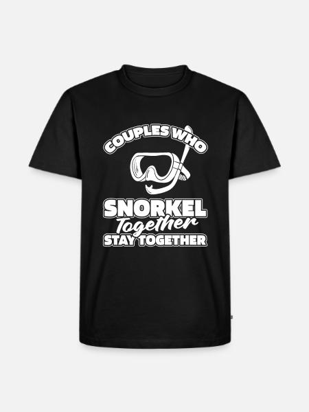 Schnorcheln Paar - Männer Premium Bio T-Shirt - Schwarz