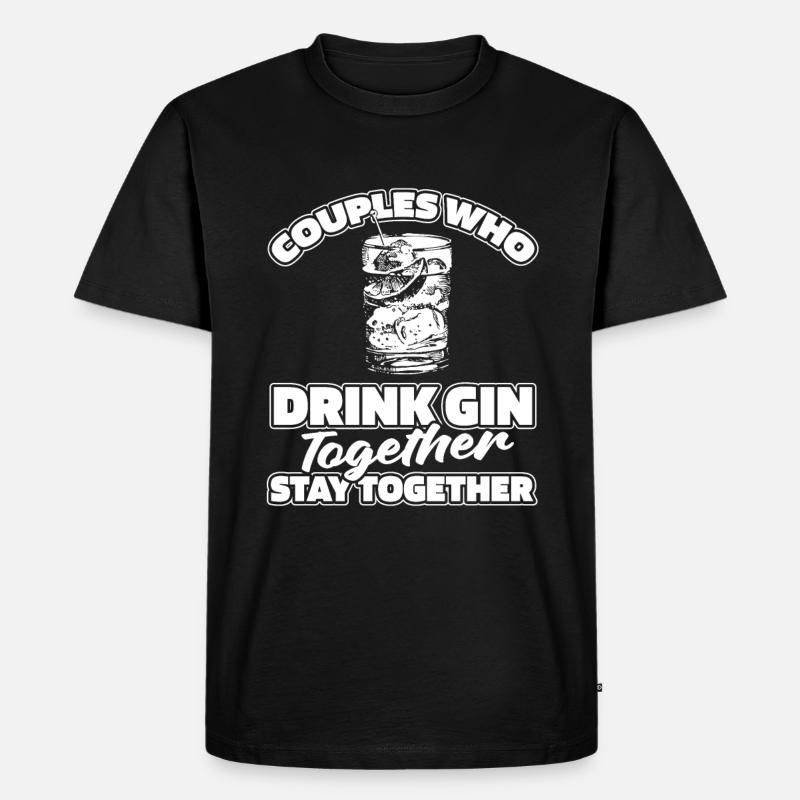 Gin Paar - Männer Premium Bio T-Shirt - Schwarz