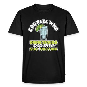 Paire de tequila - T-shirt Premium bio Homme - noir - Devant - Nico (187cm)