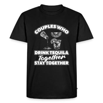 Paire de tequila - T-shirt Premium bio Homme - noir - Devant - Nico (187cm)