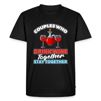 Couple de vignerons - T-shirt Premium bio Homme - noir - Devant - Nico (187cm)