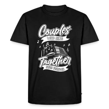Couple de choristes - T-shirt Premium bio Homme - noir - Devant - Nico (187cm)