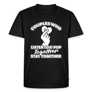 K Pop Kpop Paire Pop Coréenne - T-shirt Premium bio Homme - noir - Devant - Nico (187cm)