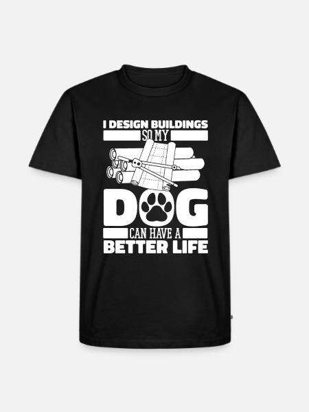 Architect Architecture Dog - Men's Premium Organic T-Shirt - black