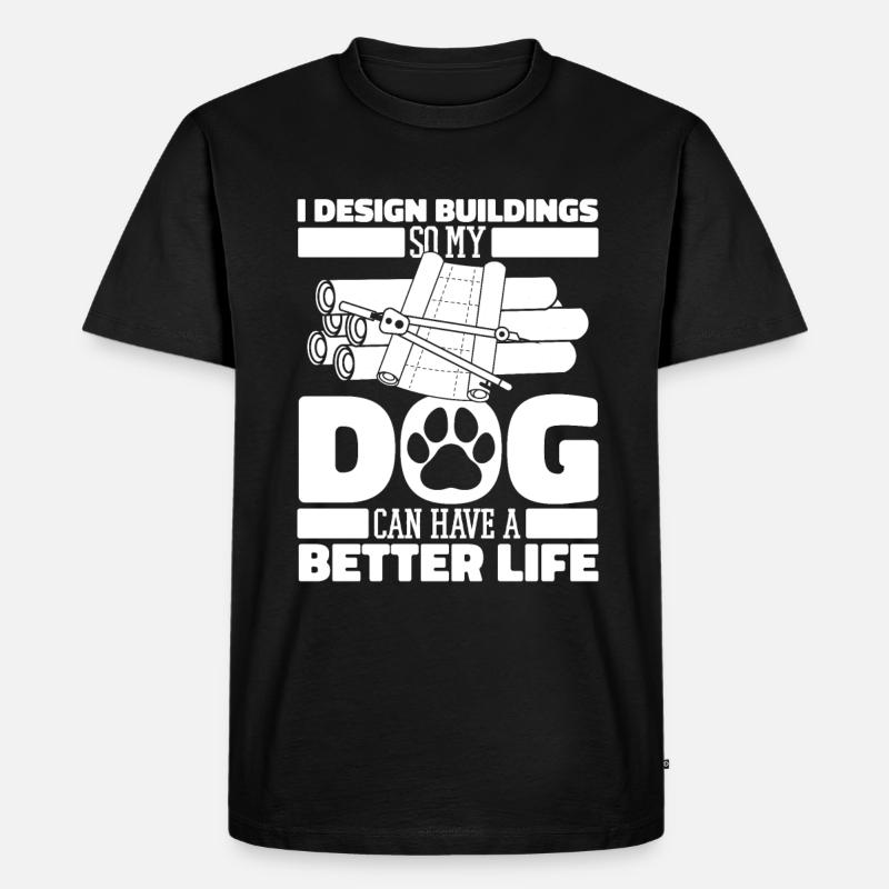 Architect Architecture Dog - Men's Premium Organic T-Shirt - black