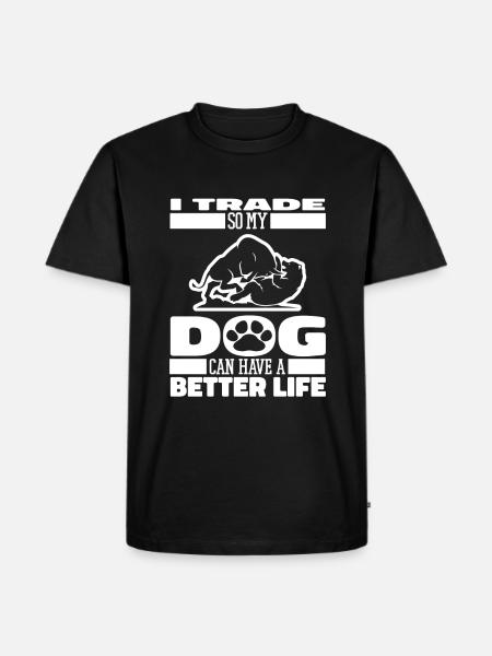 Day Trading Day Trader Dog - Men's Premium Organic T-Shirt - black