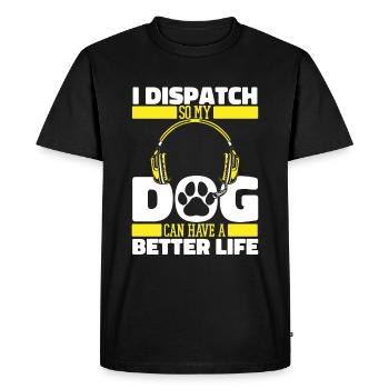 Centre de contrôle des appels d’urgence Centre d’opérations canines - T-shirt Premium bio Homme - noir - Devant - Nico (187cm)