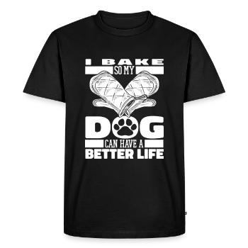 Baking Baker Bakery Dog - T-shirt Premium bio Homme - noir - Devant - Nico (187cm)