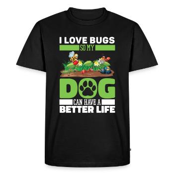 Entomology Entomologist Insect Dog - Men's Premium Organic T-Shirt - black - Front - Nico (187cm)