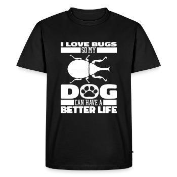 Entomology Entomologist Insect Dog - Men's Premium Organic T-Shirt - black - Front - Nico (187cm)