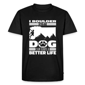 Bloc Chien de bloc - T-shirt Premium bio Homme - noir - Devant - Nico (187cm)