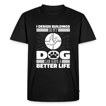 Duck Hunting Duck Hunting Dog - Men's Premium Organic T-Shirt - black - Front - Nico (187cm)