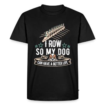 Aviron Chien d’aviron - T-shirt Premium bio Homme - noir - Devant - Nico (187cm)
