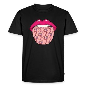 Danseurs danseurs Lèvres - T-shirt Premium bio Homme - noir - Devant - Nico (187cm)