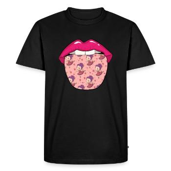 Ballet Balerina Lèvres - T-shirt Premium bio Homme - noir - Devant - Nico (187cm)