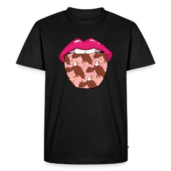 Langue d’aigle - T-shirt Premium bio Homme - noir - Devant - Nico (187cm)