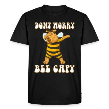 Capybara be Capy - Men's Premium Organic T-Shirt - black - Front - Nico (187cm)