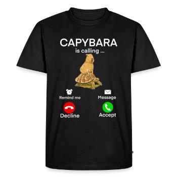 Capybara - T-shirt Premium bio Homme - noir - Devant - Nico (187cm)
