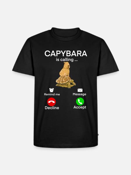 Capybara - Men's Premium Organic T-Shirt - black