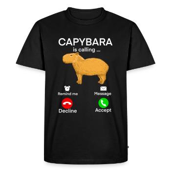 Capybara - T-shirt Premium bio Homme - noir - Devant - Nico (187cm)