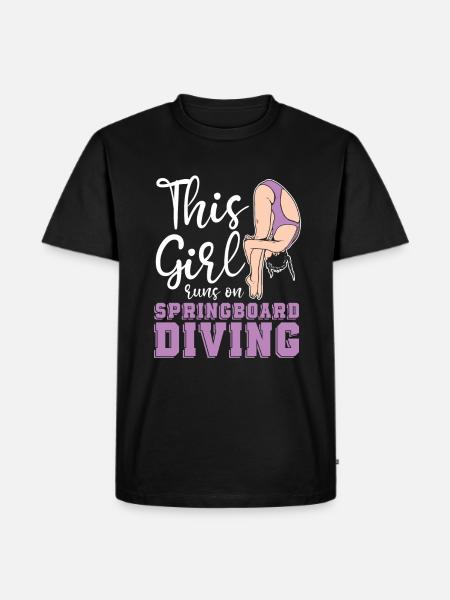 Diving Diver Girls - Men's Premium Organic T-Shirt - black