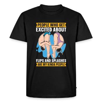 Diving Divers - Men's Premium Organic T-Shirt - black - Front - Nico (187cm)