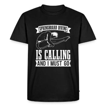 Plongeurs plongeurs - T-shirt Premium bio Homme - noir - Devant - Nico (187cm)