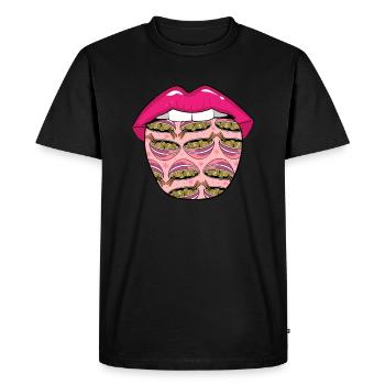 Langue de bol pho - T-shirt Premium bio Homme - noir - Devant - Nico (187cm)