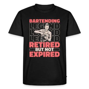 Bartender Retired Bartender - Men's Premium Organic T-Shirt - black - Front - Nico (187cm)