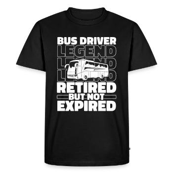 Bus Bus Retired Bus Driver - Men's Premium Organic T-Shirt - black - Front - Nico (187cm)