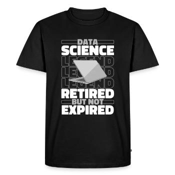 Data Science Data Analyst à la retraite - T-shirt Premium bio Homme - noir - Devant - Nico (187cm)