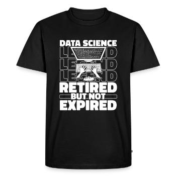 Data Science Data Analyst à la retraite - T-shirt Premium bio Homme - noir - Devant - Nico (187cm)