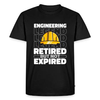 Retired engineer - Men's Premium Organic T-Shirt - black - Front - Nico (187cm)