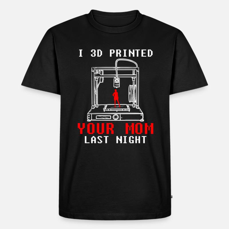 Entwickler Coder Programmierer 3D Drucker - Männer Premium Bio T-Shirt - Schwarz