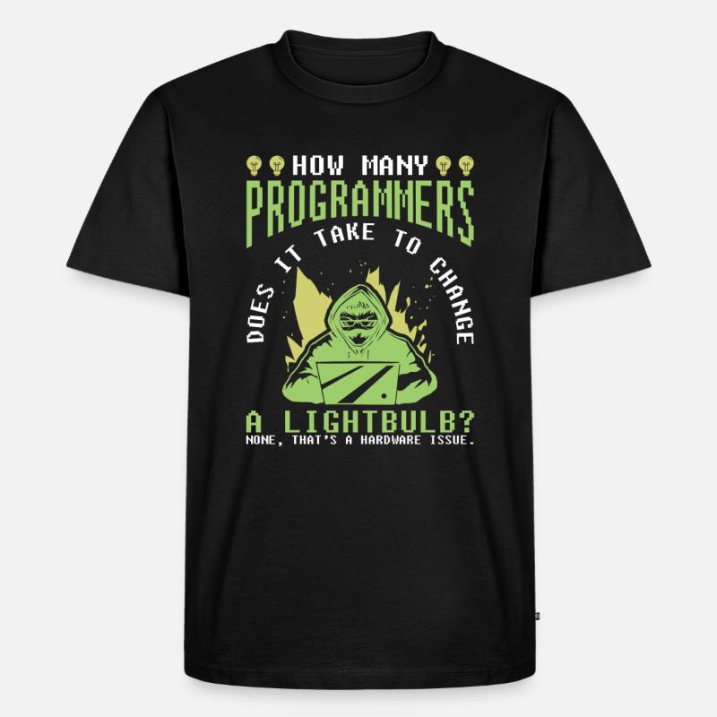 Entwickler Coder Programmierer Witzig - Männer Premium Bio T-Shirt - Schwarz