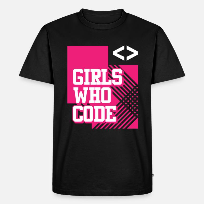 Entwickler Coder Programmierer Mädchen - Männer Premium Bio T-Shirt - Schwarz