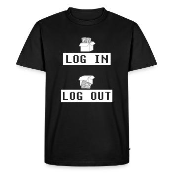 Développeur Coder Programmeur Drôle - T-shirt Premium bio Homme - noir - Devant - Nico (187cm)