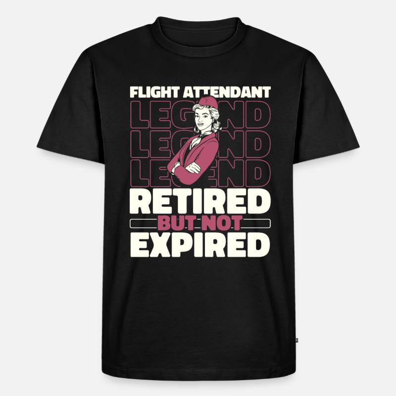 Flugbegleiter Stewardess Im Ruhestand - Männer Premium Bio T-Shirt - Schwarz