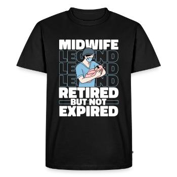 Sage-femme à la retraite - T-shirt Premium bio Homme - noir - Devant - Nico (187cm)