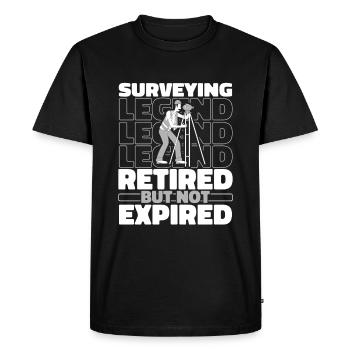 Surveyor Retired surveyor - Men's Premium Organic T-Shirt - black - Front - Nico (187cm)