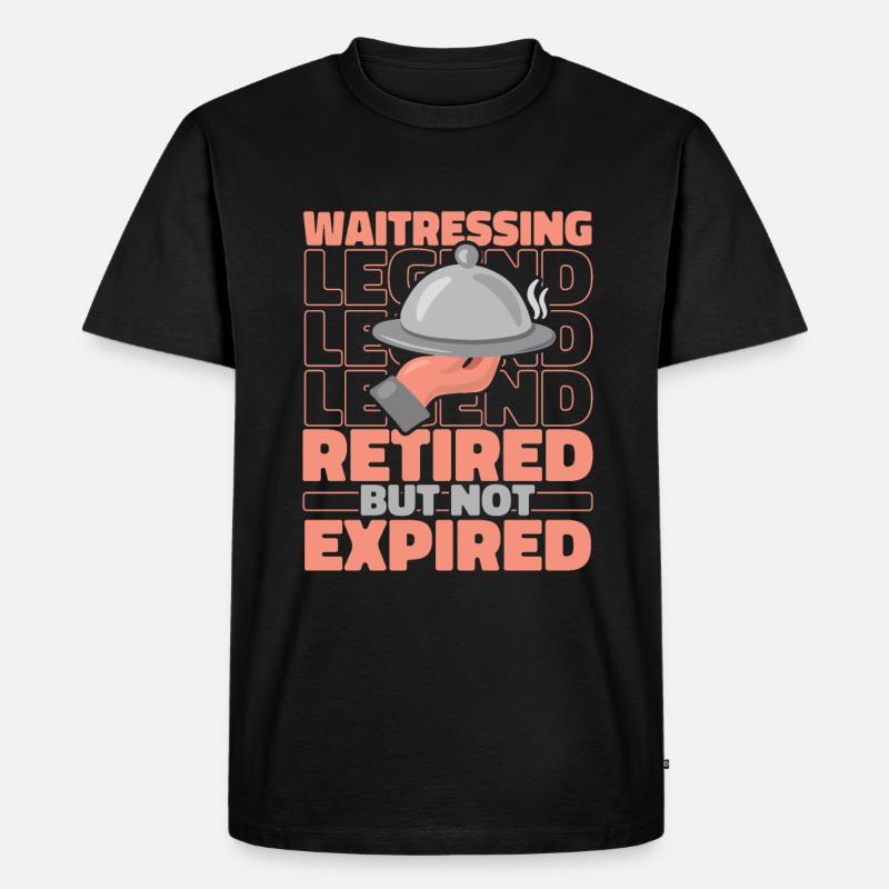 Kellner Kellnerin Im Ruhestand - Männer Premium Bio T-Shirt - Schwarz
