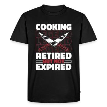 Chef cuisinier à la retraite - T-shirt Premium bio Homme - noir - Devant - Nico (187cm)