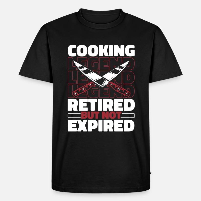 Koch Kochen Im Ruhestand - Männer Premium Bio T-Shirt - Schwarz