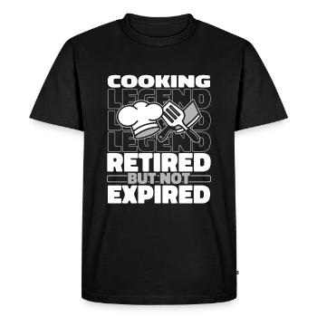Chef cuisinier à la retraite - T-shirt Premium bio Homme - noir - Devant - Nico (187cm)