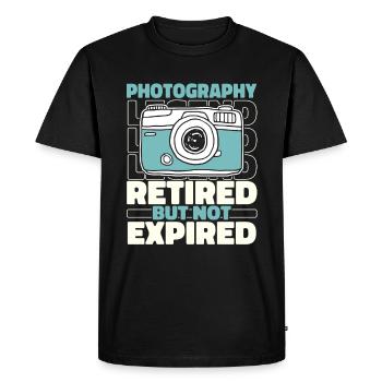 Photographer Photography Retired Camera - Men's Premium Organic T-Shirt - black - Front - Nico (187cm)