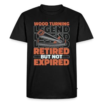 Woodturning turners in retirement - Men's Premium Organic T-Shirt - black - Front - Nico (187cm)