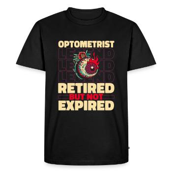 Optician Optician Retired - Men's Premium Organic T-Shirt - black - Front - Nico (187cm)