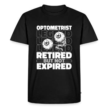 Optician Optician Retired - Men's Premium Organic T-Shirt - black - Front - Nico (187cm)